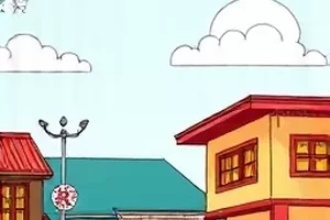 《玻璃海》剧照，透明质感的浅滩上倒映着两个人的剪影